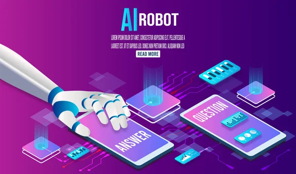 Artificial Intelligence Concept Chatgpt Artificial Intelligence Chatbot Machine Learning Digital — Vettoriale Stock