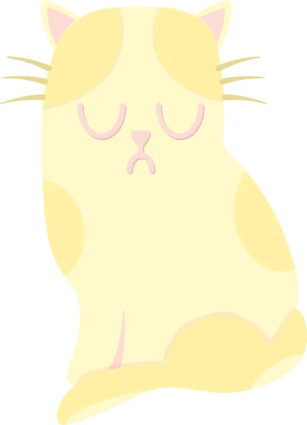 Cute Cartoon Animal Icon Cat Ізольований Білому Тлі — стокове фото