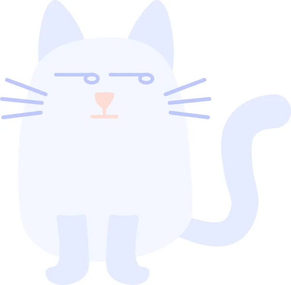 Roztomilé Kreslené Zvíře Ikona Kočka Izolované Bílém Pozadí — Stock fotografie