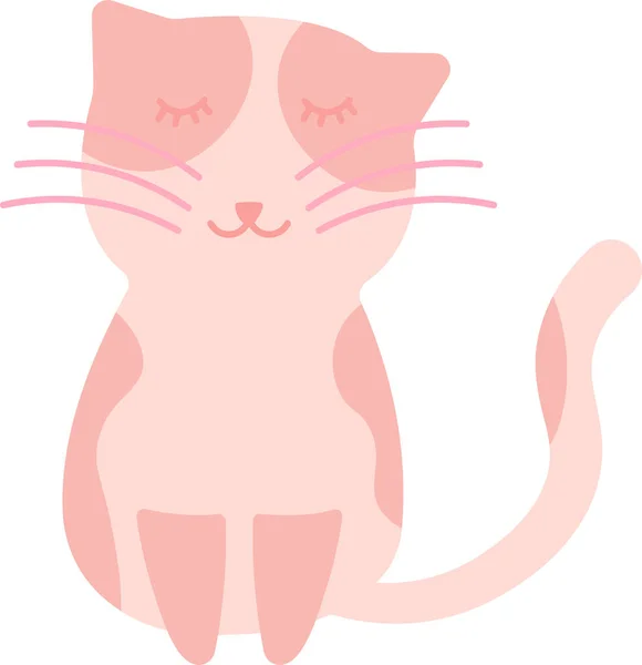 바탕에 고립된 귀여운 아이콘 고양이 — 스톡 사진