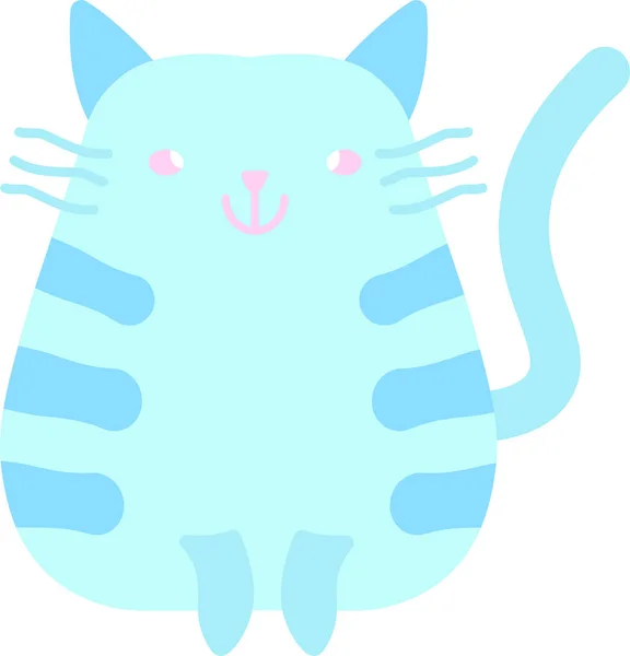 Cute Cartoon Animal Icon Cat Isolado Fundo Branco — Fotografia de Stock