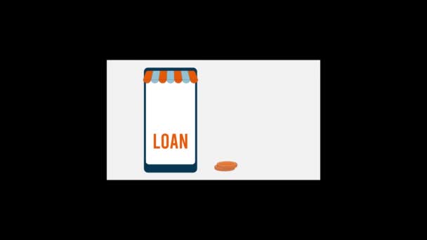 Empréstimo Pessoal Line Aprovado Animação — Vídeo de Stock