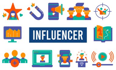 Youtuber, Ambassador, Streaming ve daha fazlası ile oluşturulmuş asgari katı ağ simgesi. Vektör illüstrasyonu E10.