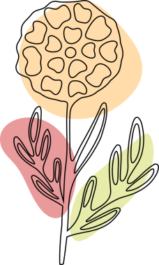 Renkli organik şekilli soyut estetik çizgiler.