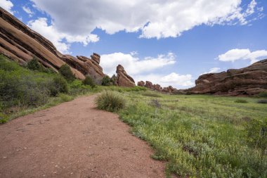 Hiking Trail at Red Rocks Park in Denver, Colorado clipart