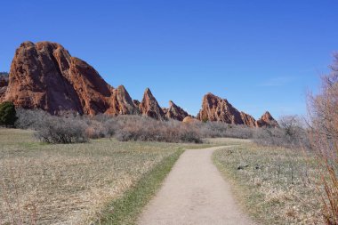 Colorado 'daki Roxborough Eyalet Parkı' nda yürüyüş patikası