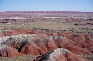        Arizona, ABD 'deki Petrified Forest Ulusal Parkı' nda Boyalı Çöl                        