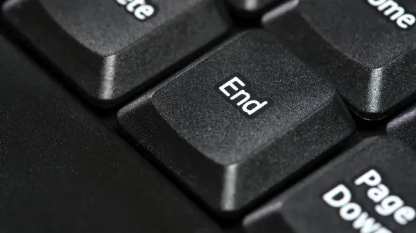 End Key Desktop Office Computer Keyboard End Button Macro Detail — Stock Photo, Image