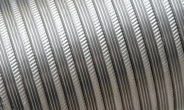 Alta Resolución Brillante Metal Plateado Aluminio Estructura Tubo Estaño Macro Fotos de stock