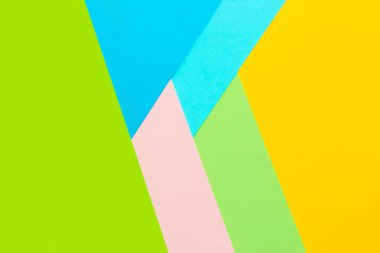 Kağıt karton soyutlamasından çok renkli geometrik arkaplan.