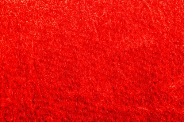 Tekstura Czerwonego Welurowego Materiału Sztruksowego Fałdami — Zdjęcie stockowe