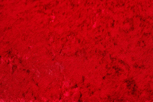 Tekstura Czerwonego Welurowego Materiału Sztruksowego Fałdami — Zdjęcie stockowe