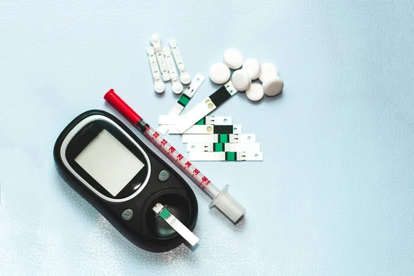Gadget Para Medir Azúcar Sangre Los Diabéticos —  Fotos de Stock