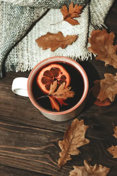 Spicy Hot Mulled Wine Drink Made Red Wine — Stock Photo, Image