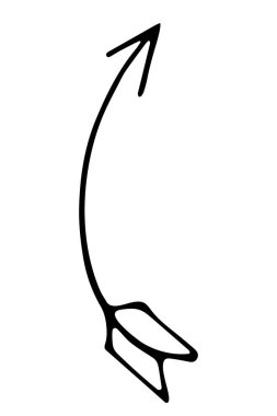 El çizimi karalama ok işaretleyici tasarım sembolü