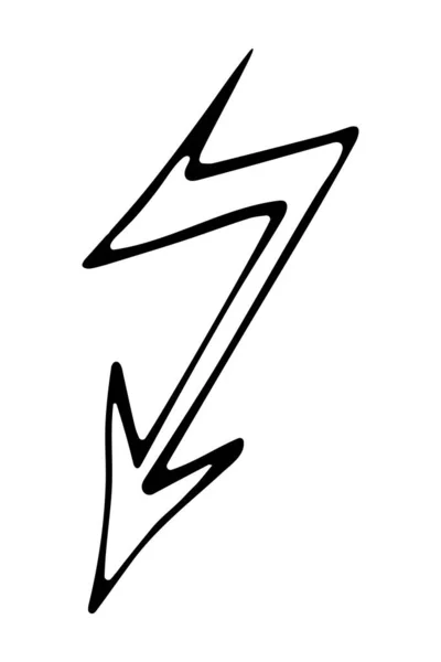 Mão Desenhado Doodle Seta Ponteiro Símbolo Design —  Vetores de Stock
