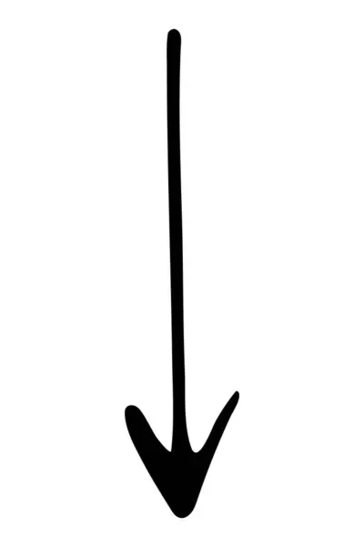 Mano Dibujado Garabato Flecha Puntero Diseño Símbolo — Vector de stock