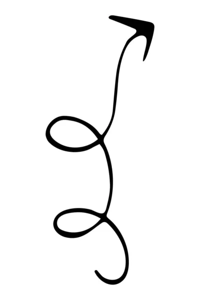 Hand Gezeichnetes Doodle Pfeil Zeiger Design Symbol — Stockvektor
