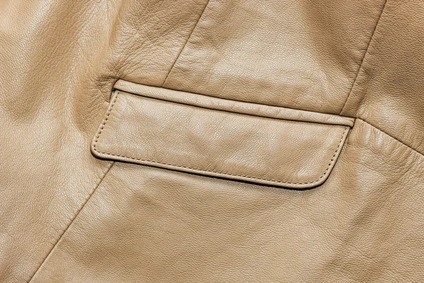 ブラウンレザージャケットの質感 本革ソフト — ストック写真