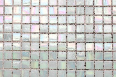 İncinin anası mozaik karoların dokusu, yakın plan.