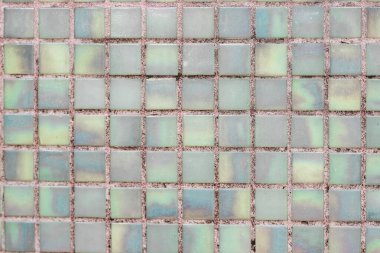 İncinin anası mozaik karoların dokusu, yakın plan.