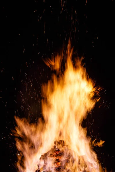 Большой Пожар Национальному Дню Швейцарии — стоковое фото