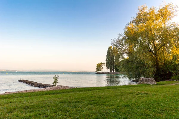 瑞士一个国家公园里的一个湖边阳光灿烂的夏日 — 图库照片