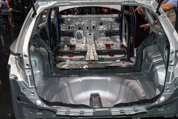 Aluminiumchassis Des Autos Auf Dem Autosalon Genf — Stockfoto