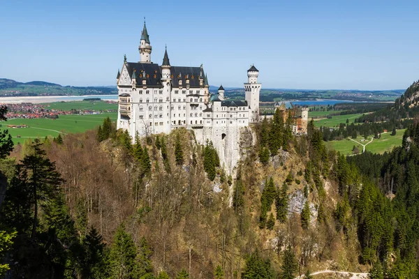 Живописный Вид Замок Нойштайн Бавария Германия — стоковое фото