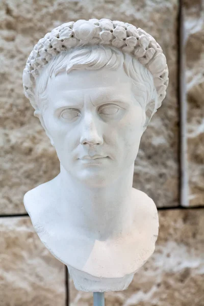 Mramorová Vyřezávaná Busta Římě Itálie — Stock fotografie