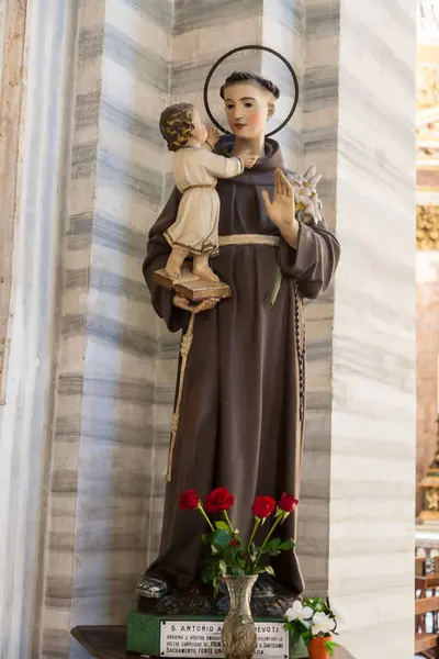 Statue Saint Antonio Avec Enfant Rome Italie — Photo