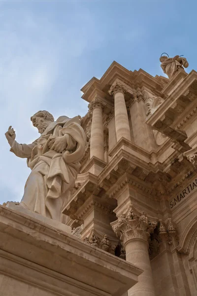 Зовнішній Вигляд Сиракузького Собору Сицилія Італія — стокове фото