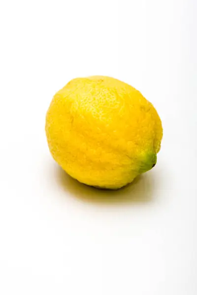 Лимонных Цитрусовых Фруктов Изолированных Белом Обрезкой Пути — стоковое фото