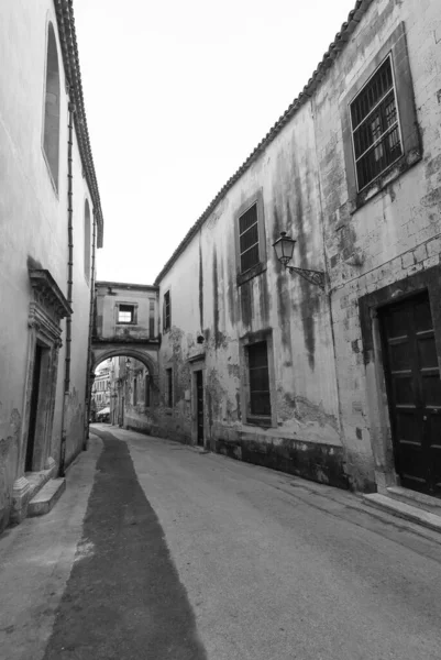 Una Calle Isla Ortigia Que Parte Histórica Siracusa Sicilia Con — Foto de Stock