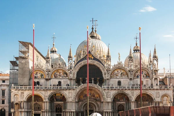 Західний Фасад Базиліки Святого Марка Венеції Венето Італія — стокове фото