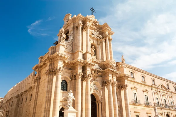 Architectural Details Syracuse Cathedral Exterior Syracuse Sicily Italy — Stock Photo, Image