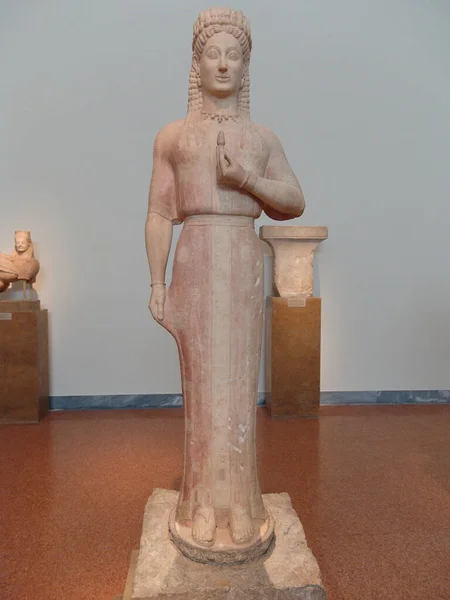 Mramorová Socha Stojící Ženy Řeckém Muzeu — Stock fotografie