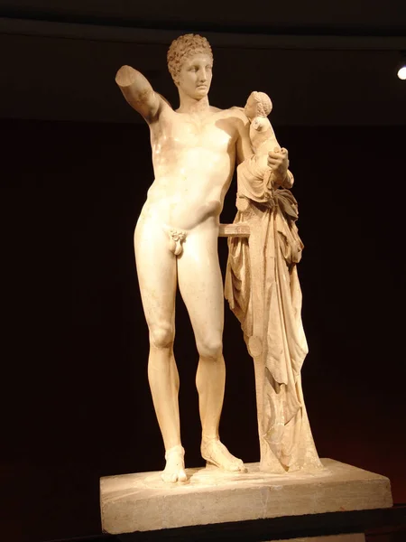 Antigua Estatua Griega Acrópolis Corinto —  Fotos de Stock