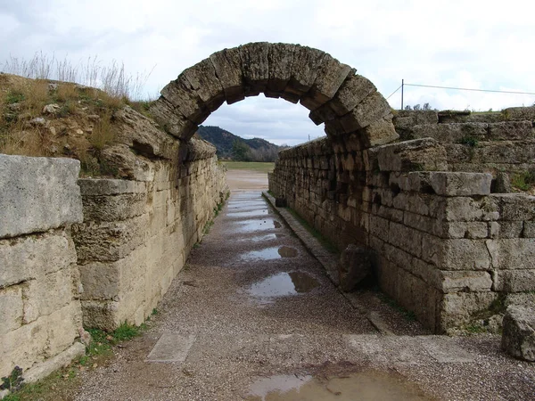 Antik Olimpik Oyun Alanının Ana Kapısı — Stok fotoğraf