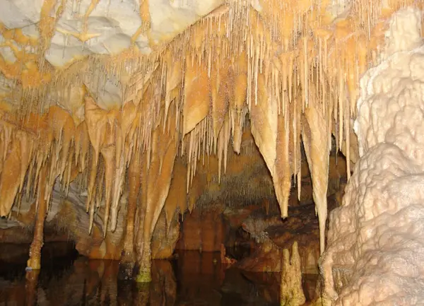 Cavernas Diros São Talvez Local Natural Mais Importante Greece — Fotografia de Stock