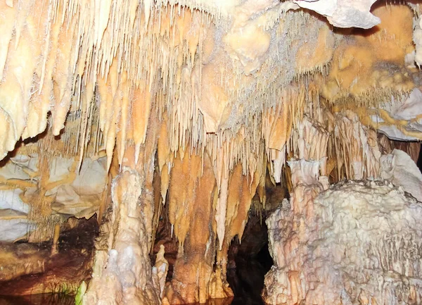 Пещеры Дирос Пожалуй Самый Важный Природный Объект Греции — стоковое фото