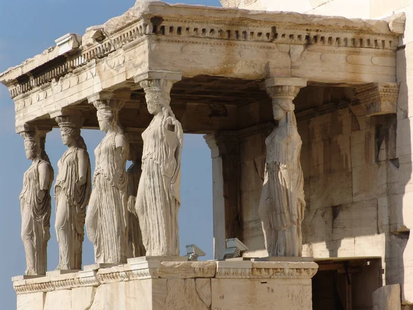Архітектурні Деталі Храму Парфенон Акрополь Афіни Греція — стокове фото
