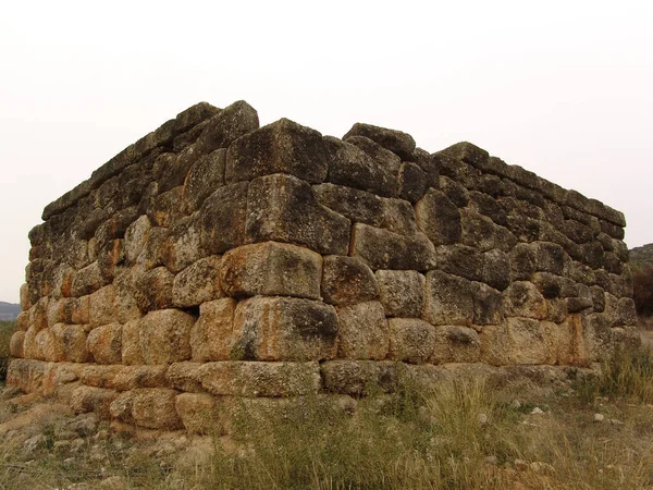 Block House Greece Nea Mycaen Archeological Site — Stock Photo, Image