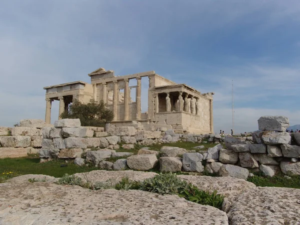 Una Vista Del Templo Athena Nike Acrópolis Atenas —  Fotos de Stock