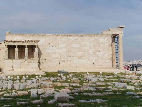 Der Parthenon Tempel Auf Der Athener Akropolis Griechenland — Stockfoto