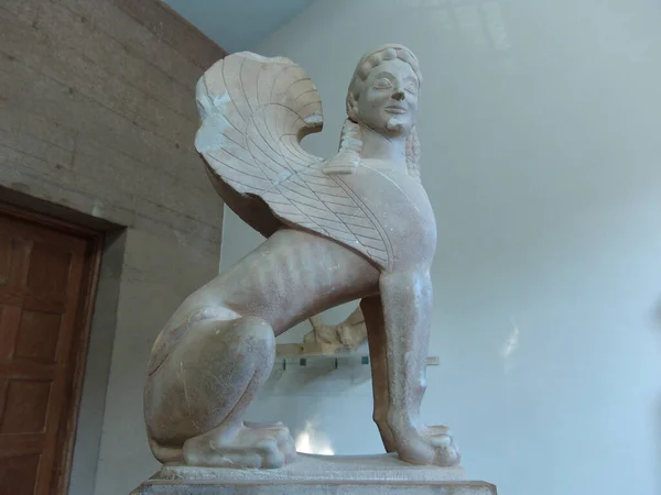 Antigua Estatua Griega Acrópolis Corinto —  Fotos de Stock
