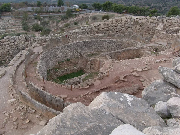 Les Fortifications Mycènes Comme Celles Plupart Des Autres Palais Mycéniens — Photo