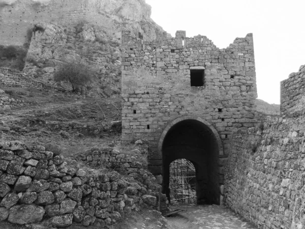 Widok Starożytne Ruiny Koryntu Grecja — Zdjęcie stockowe
