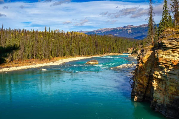 Athabasca River Jasper National Park Alberta Canada Longest River Alberta — Stock Photo, Image