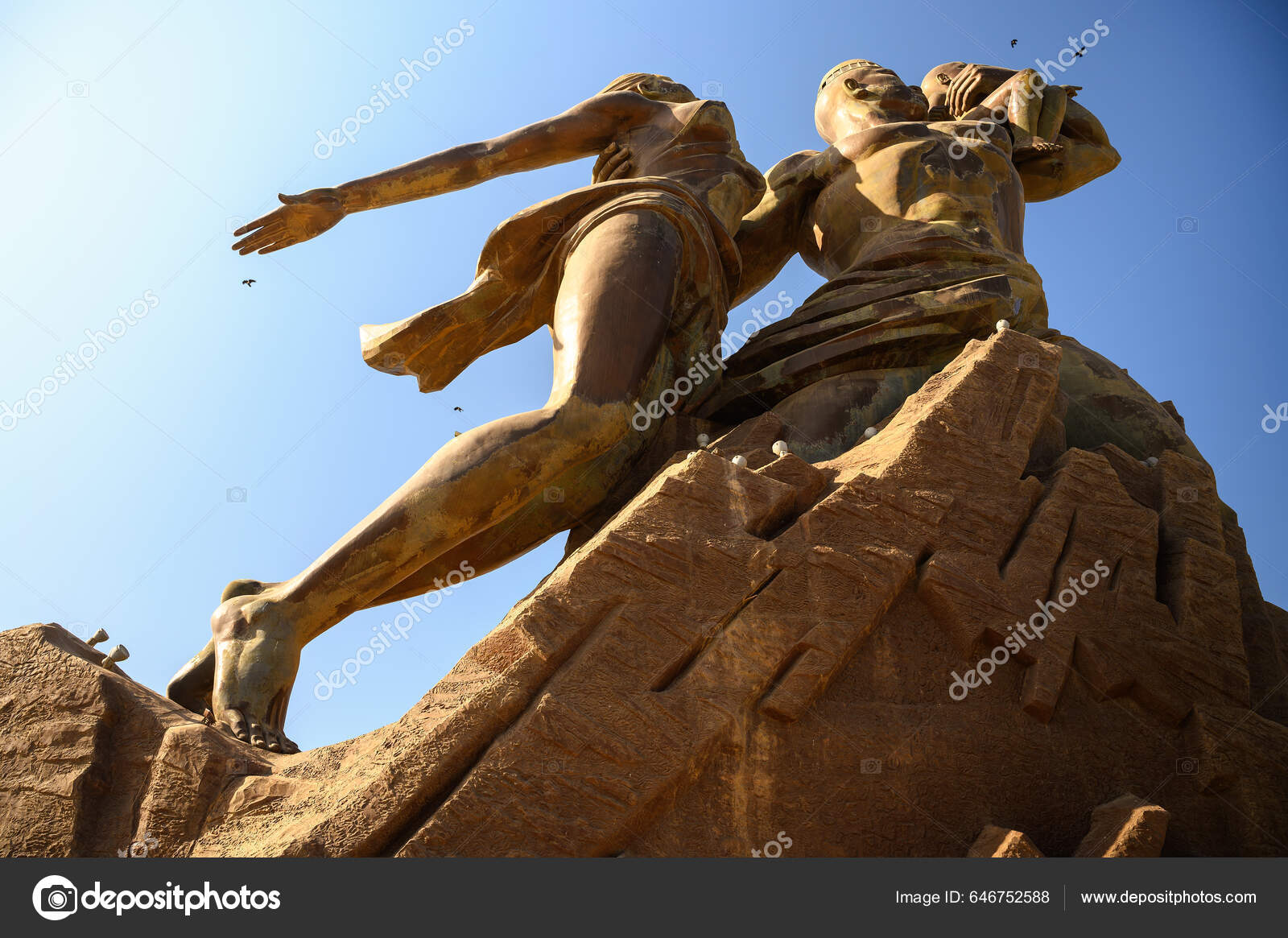 Dakar Senegal March 2023 Statue Called Monument African Renaissance